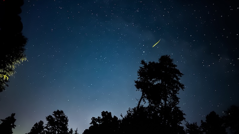 来自美国北加利福尼亚的Luciana Caballero在31日捕捉到了这颗明亮的群内流星。