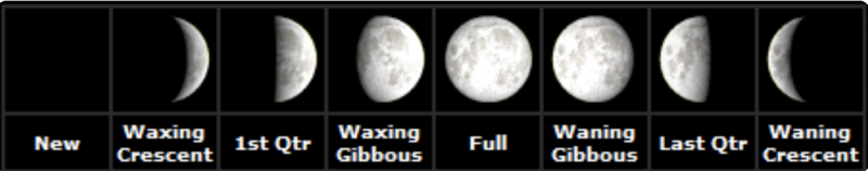 月相变化，图片来自：primaryhomeworkhelp.co.uk