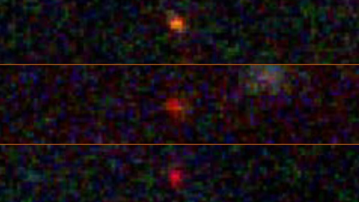 詹姆斯·韦伯空间望远镜发现了三个物体，它们可能是由暗物质粒子相互湮灭而形成的。(图片来源: NASA/ESA)